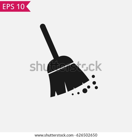 Broom icon Vector.