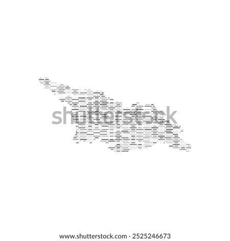 georgia country map border vector tech icon illustration design