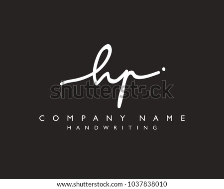 H P Initial handwriting logo