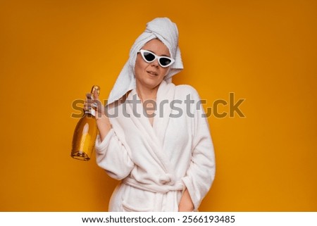 Similar – Image, Stock Photo Woman in turban drinking coffee