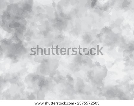 Vector of monochrome watercolor art background. Sky and clouds BG. Brushstrokes and splashes. Graphic for Old paper, Manga, screentone, Poster, Banner, Flyer, Pamphlet, Brochure, wallpaper, web, decor