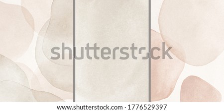 Abstract Arrangements. Posters. Terracotta, blush, pink, ivory, beige, watercolor Illustration and gold elements, on white background. Modern print set. Logo. Wall art. Business card.
