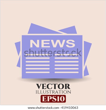 newspaper icon vector symbol flat eps jpg app web concept