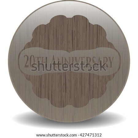 20th Anniversary retro wood emblem