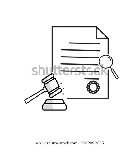 read rules conduct icon, code policies, familiarize with laws or terms, thin line symbol on white background - vector illustration eps10. Сток-фото © 