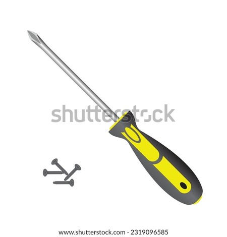 Phillips screwdriver on white background. Vector illustration EPS 10.