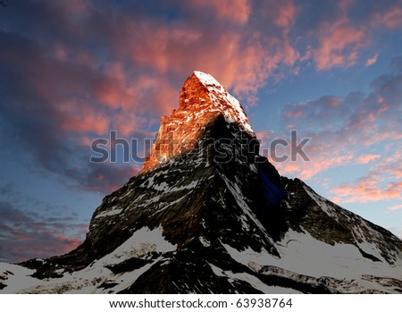 sunrise on the Matterhorn