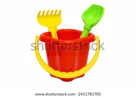 Similar – Image, Stock Photo red bucket in the corner