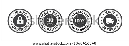 Money back guarantee, Free Shipping Trust Badges ,Trust Badges