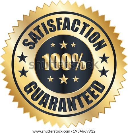 Satisfaction Guarantee badge, trust badge, satisfaction badges