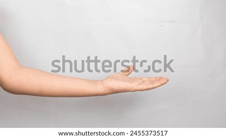 Similar – Image, Stock Photo Man showing child something on horizon during boat ride