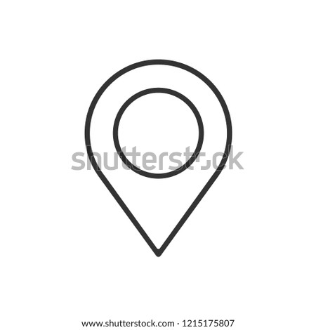Location line icon on a white background