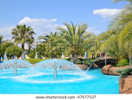 Aqua park open air water facilities, Antalya, Turkey