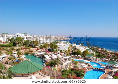 Recreation area of luxury hotel, Sharm el Sheikh, Egypt