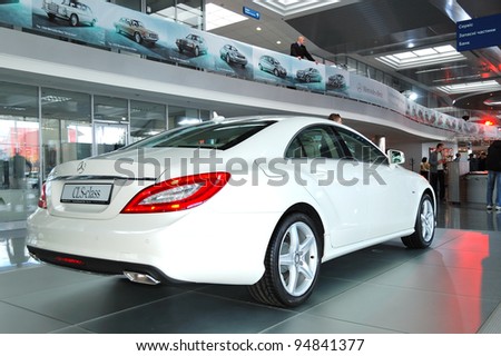 KIEV - SEPTEMBER 11: New generation of the Mercedes-Benz CLS-class at the yearly automotive-show \