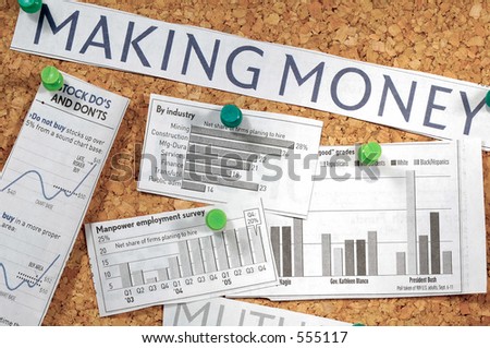 Various Money Related Newspaper Clippings