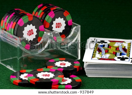 Poker CHips and a Deck of Cards