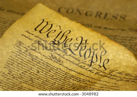 Phot of the US Constitution - We The People