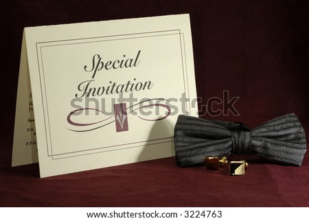 Photo of an Invitation and Bowtie - Formal Event