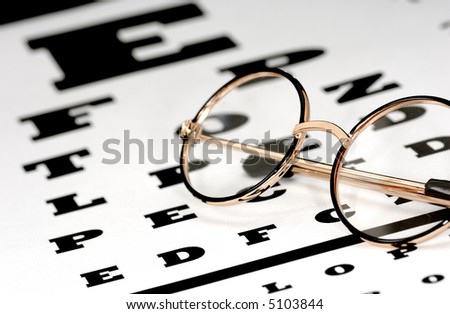 Photo of Eyeglasses on a Eye Chart - Optometry Concept