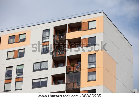 Newly built block of flats