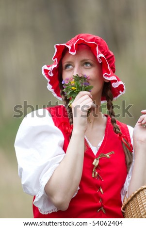 Little Red Riding Hood in the wood