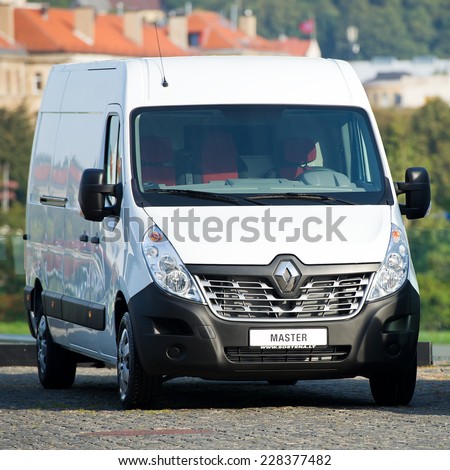 KAUNAS-SEP 19: Renault Master (third generation) on display on Sep. 19, 2014 in Kaunas, Lithuania. The Renault Master is an upper-medium size van produced by the French manufacturer Renault since 1980