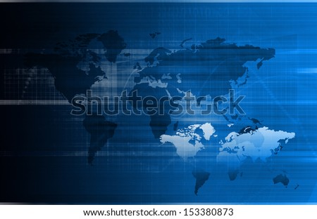 Business Technology Concept on Worldwide Report View
