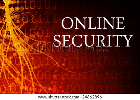 Online Security Abstract Background in Red and Black