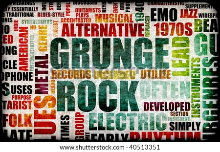Grunge Rock Music Poster Art as Background