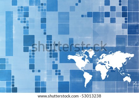 Blue World Wide Business Template Abstract Background