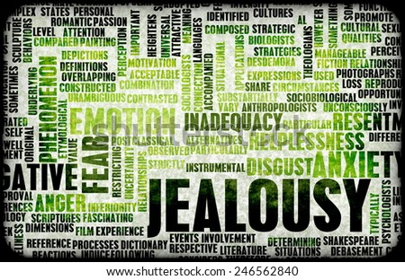 Jealousy as a Negative Emotion Concept Art