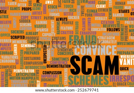 Scam or Scams Online on the Internet as Concept