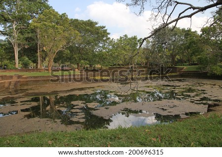 The landscaped grounds surrounding Sigiriya Rock, Sri Lanka.