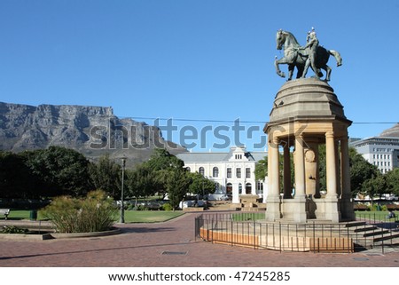 The Company Gardens in Cape Town with Table Mountain in the background.