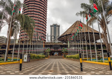 NAIROBI, KENYA - OCTOBER 20, 2014 : Kenyatta International Conference Centre located in the central business district of Nairobi
