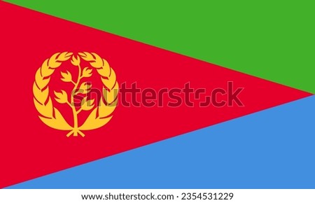 Vector Eritrea flag. EPS10. Symbol of patriotism and freedom.