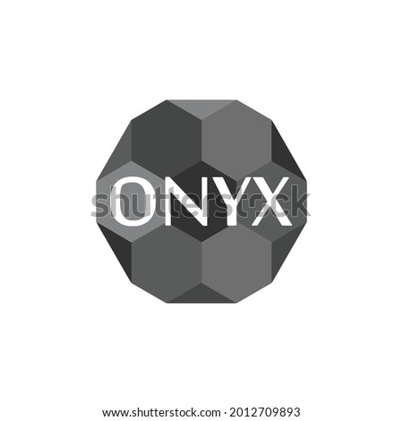 Onyx black diamond simple modern vector illustration .. logo design