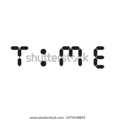 time conceptual wormark logo typography