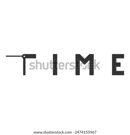 time conceptual wormark logo typography