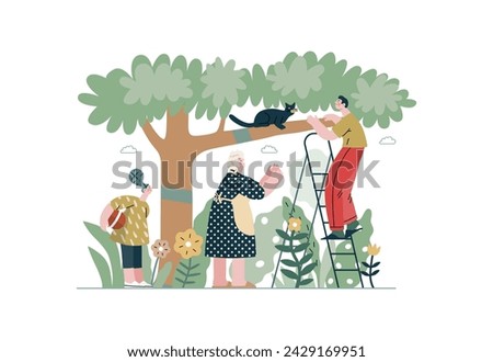 Similar – Image, Stock Photo Ladder with tree in spring