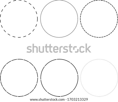 6 circle dotted line 6 circle dotted line
