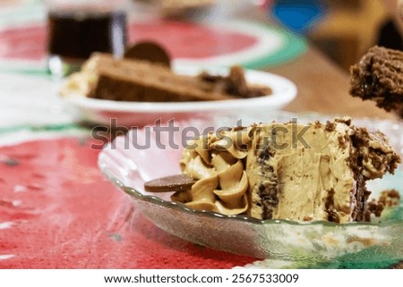 Similar – Image, Stock Photo Large pieces of chocolate