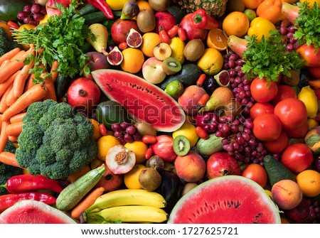 Variety of fruits and vegetables 商業照片 © 