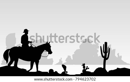 Similar – Image, Stock Photo The rider drives cows and calves, which move only ponderously