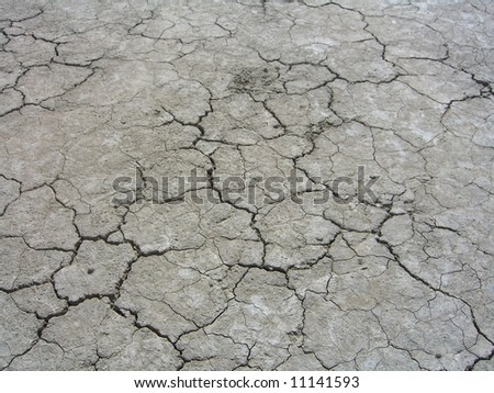 Dry lake bed ground