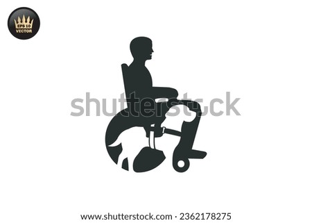 Assistance dogs for the disabled logo template
