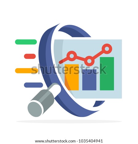 logo icon with the concept of stock investment prospect analysis, business development analysis