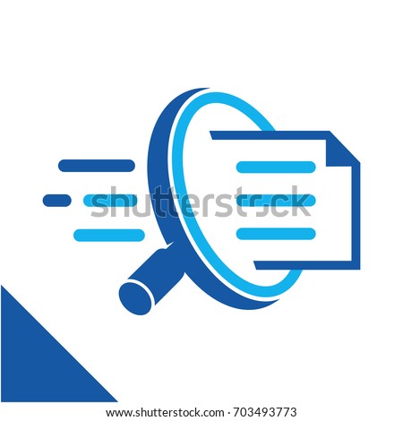 Icon conceptual illustration to search for documents quickly, related to the business of digital document management services.