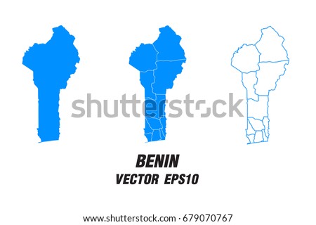 Set vector maps - Vector map of Benin,Vector illustration eps 10.